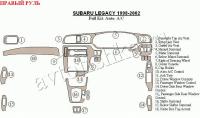 Subaru Legacy (98-02) декоративные накладки под дерево или карбон (отделка салона), полный набор автоматичеcкий климат контроль , правый руль